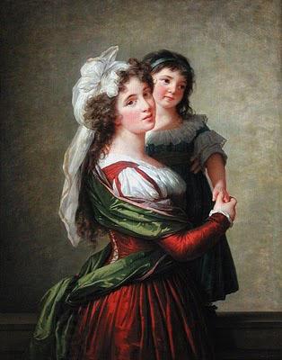 elisabeth vigee-lebrun Madame Rousseau et sa fille.